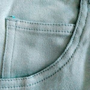 EUROPA size 8 blue mini skirt with pockets